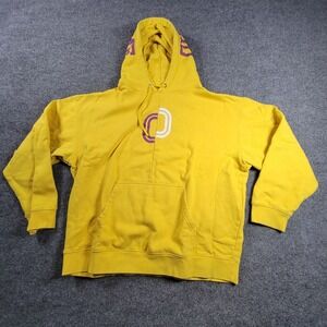 Overtime Hoodie 2XL Yellow Purple Casual Pullover Cozy Sweatshirt Sweater